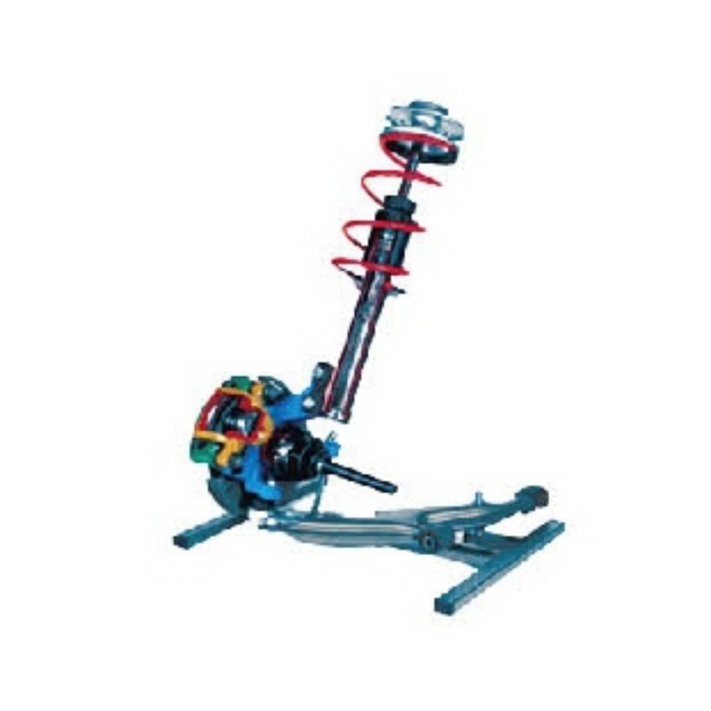 Suspension assembly dissected model (with A-arm, drive shaft, disc brakes)