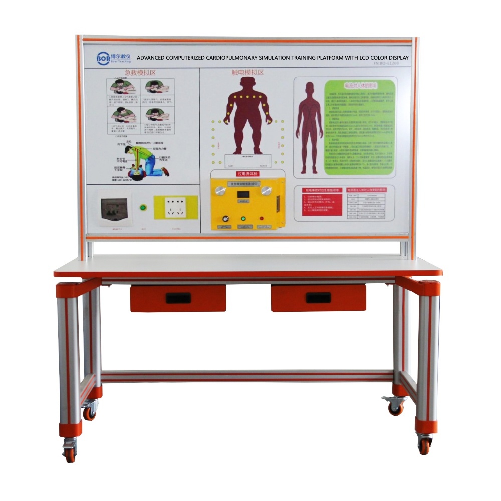Advanced Computerized Cardiopulmonary Simulation Training Platform with LCD Color Display