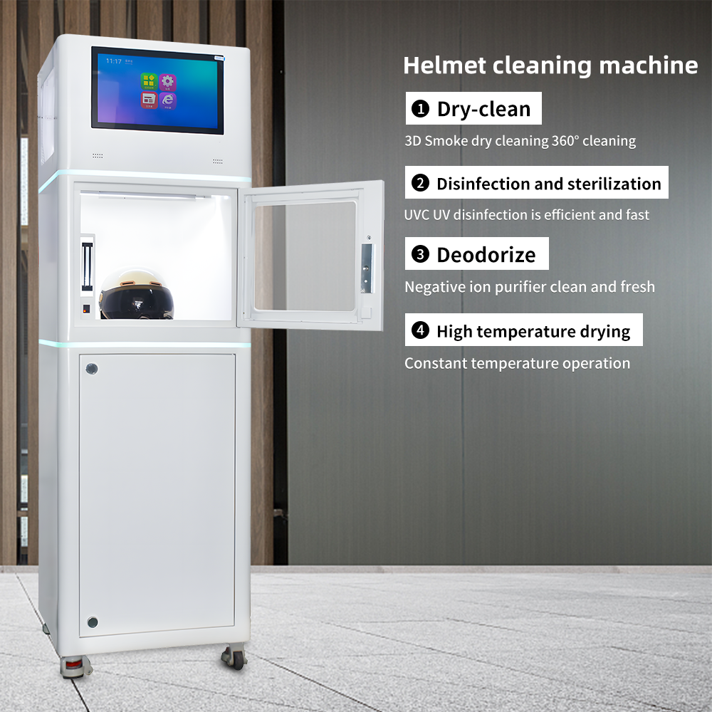 UPUS Professional Helmet Cleaning & Sanitizing Machine - 360° UV Sterilization, Deodorizing & Fast Drying with 15.6