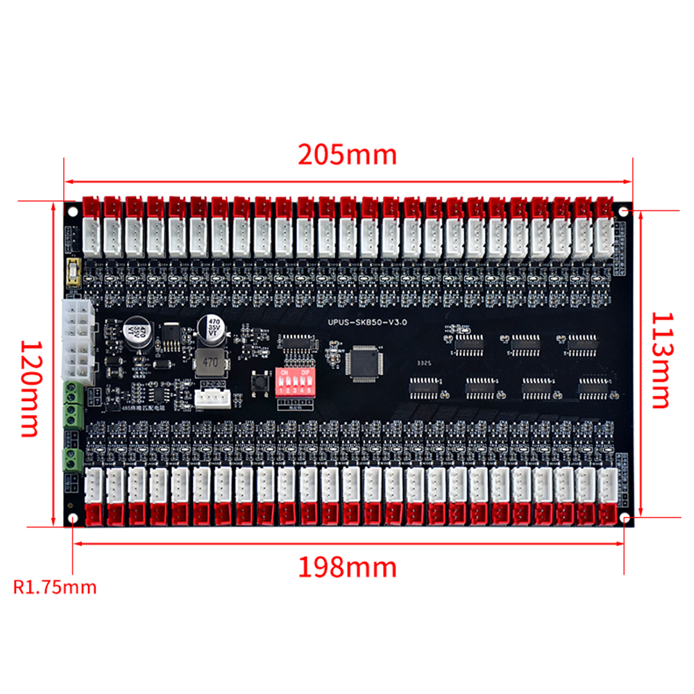 Factory Direct 50 Channels Lock Control Board RS485 Interface 1-Year Warranty PCBA Manufacturer