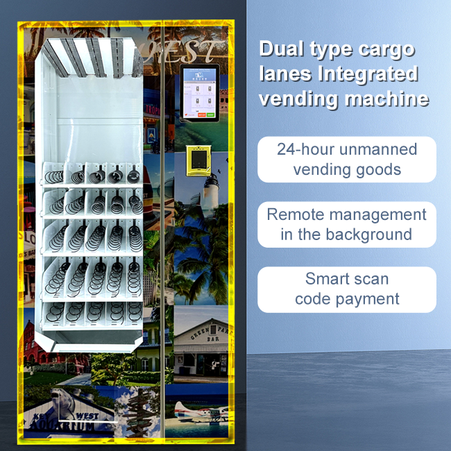 UPUS Dual-Type Smart Vending Machine - Hook & Spring Lane System, Touch Screen, Multi-Payment, Mobile Design Europe Popular Mini Vending Machine for Foods and Drinks Perfume Small /cosmetic Vending Machine Wall Mounted Vending Machines