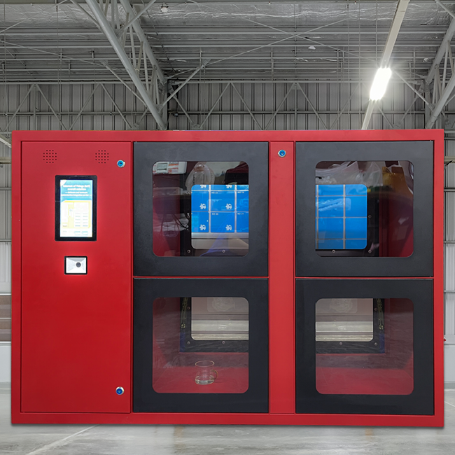 UPUS Smart Double-Sided Food Storage Locker - Heated Meal Delivery Cabinet with Contactless Pickup New Style Double Side Smart Meal Locker/ Smart Food Locker for Restaurant Smart Double Side Opened Locker