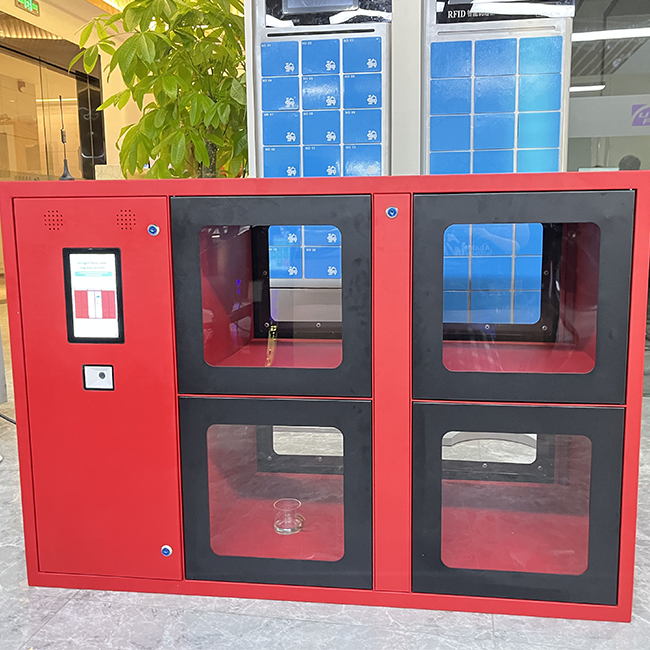 UPUS Smart Double-Sided Food Storage Locker - Heated Meal Delivery Cabinet with Contactless Pickup New Style Double Side Smart Meal Locker/ Smart Food Locker for Restaurant Smart Double Side Opened Locker