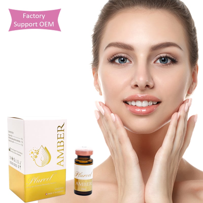 Plurvel Amber Meso 10cc Succinic Acidskin Whitening Rejuvenation Sodium Succinate Macromolecule Hyaluronic Acid Meso Increase Collagen and Improve Skin Microcirculation