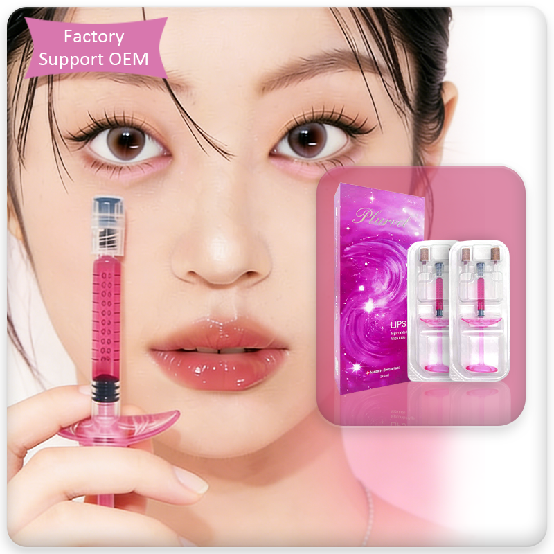 Plurvel Dermal Filler Injectable Crosslinked Hyaluronic Acid Red Lip Injection for Lips Enlargement and Pink Red Brighten 2cc
