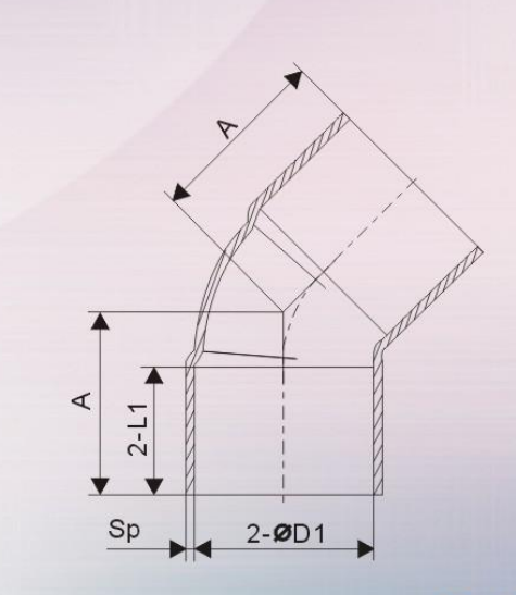 45° Elbow short Radius CXC supplier