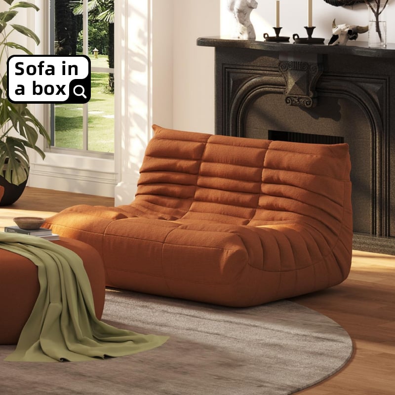 Luxury Living Room Furniture Armless Small 2 Seater Bean Bag Recliner Sofa Chair