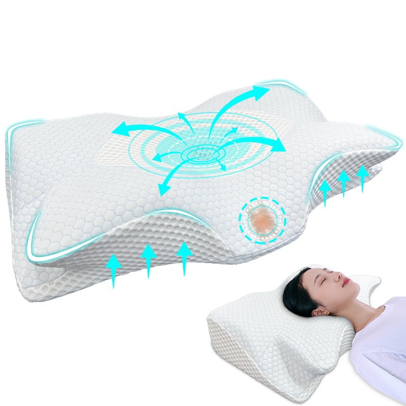 CertiPUR-US® Cervical Pillow - Orthopedic Memory Foam, OEKO-TEX® Cover, Neck Pain Relief
