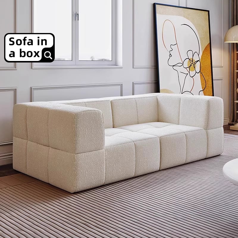 Living Room Vacuum-Compressed Space Saving Sectional 2 Seater Flat Pack Sofa In A Box