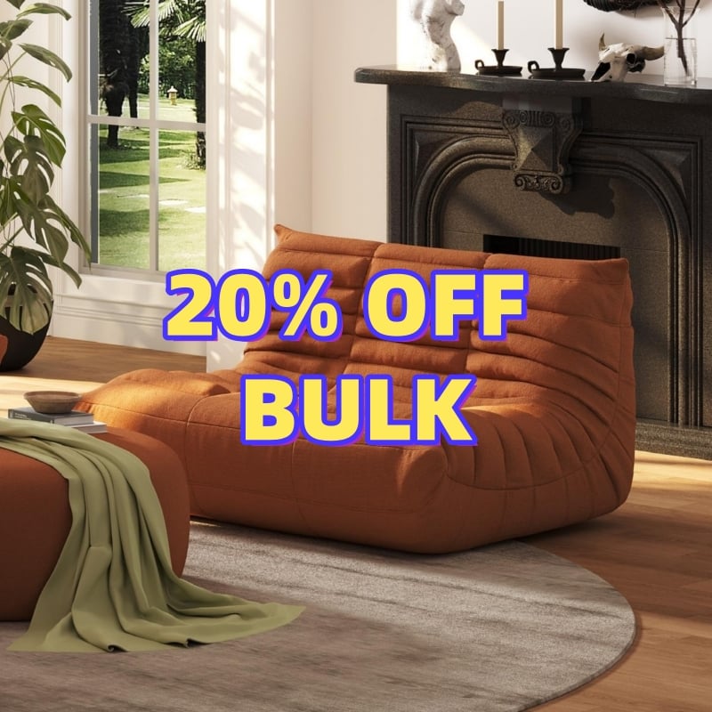 20% OFF BULK Luxury Living Room Furniture Armless Small 2 Seater Bean Bag Recliner Sofa Chair