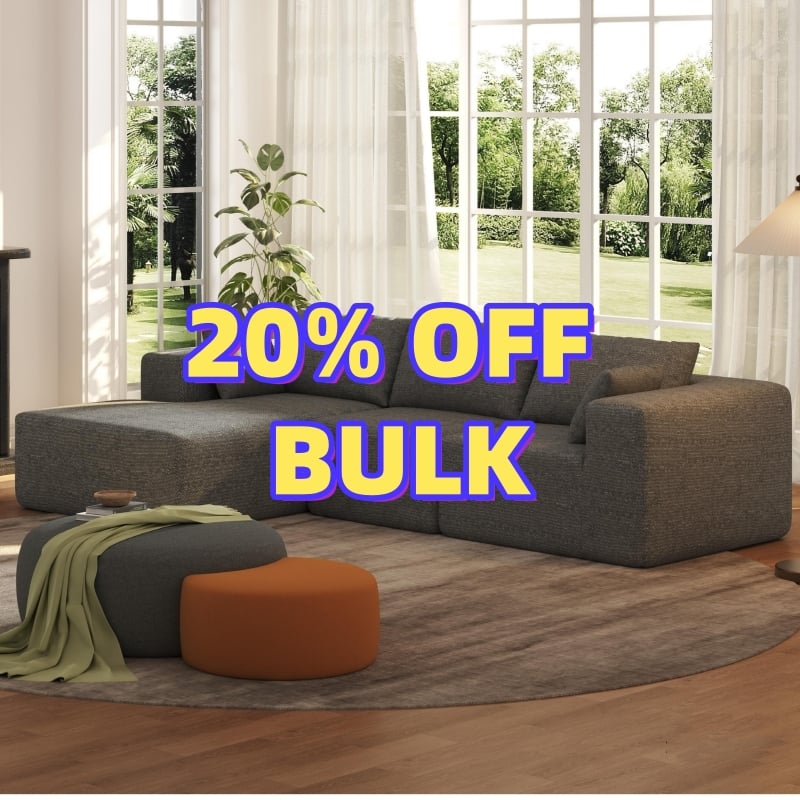 20% OFF BULK Vacuum Packed Compressed Couch Set Modern L Shaped Modular Sectional Corner Sofa