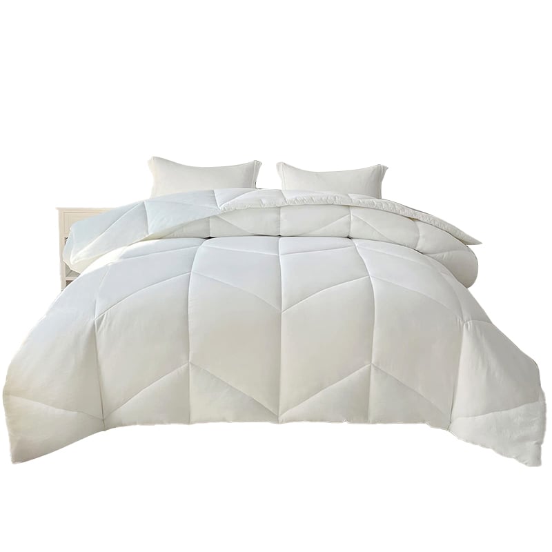 hypoallergenic fiber bed pillow   queen size oeko tex certified machine washable-0