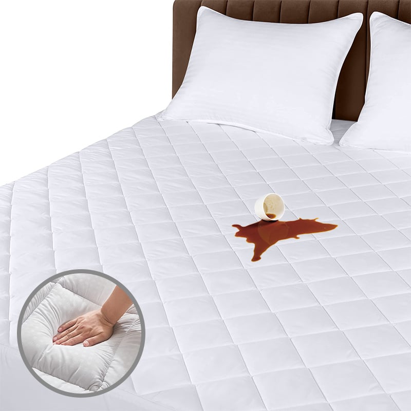 Noise-Free Waterproof Mattress Protector - Queen/King, GRS/OEKO-TEX/OCS Certified