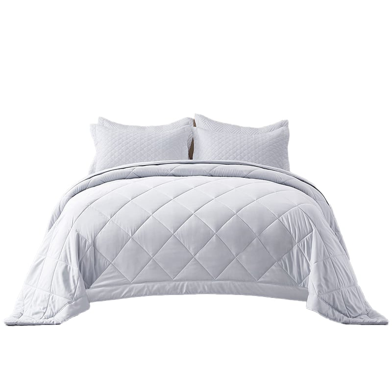 Thermoregulating Tencel Comforter with Wool Blend - Queen/King, Climate Neutral Certified, Allergy-Friendly
