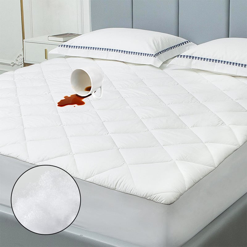 Waterproof Quilted Mattress Protector - Queen/King, OEKO-TEX & GRS Certified