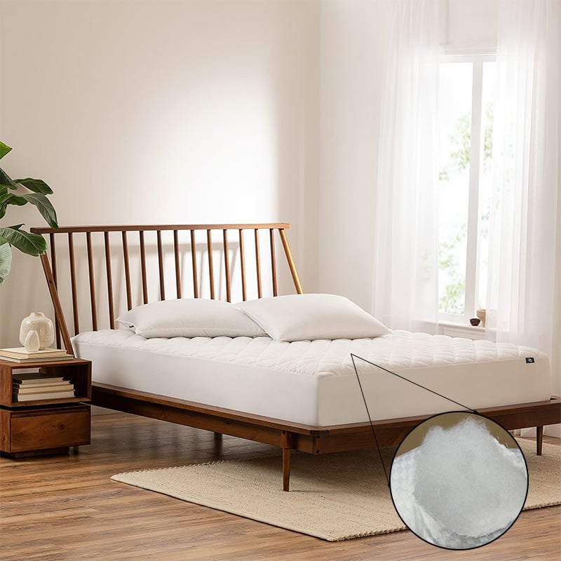 Quilted Waterproof Mattress Protector - Queen/King, GRS & OEKO-TEX Certified