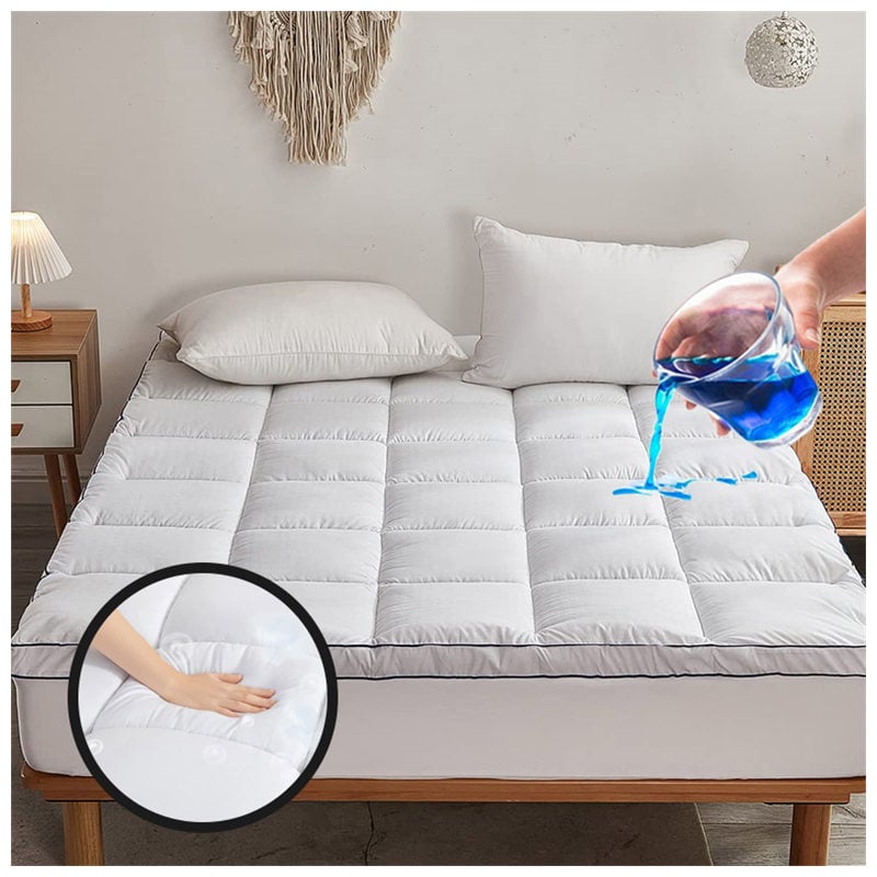 Premium Waterproof Mattress Protector - Single-Needle Quilted, OEKO-TEX®/GRS Certified (Twin/Queen/King)