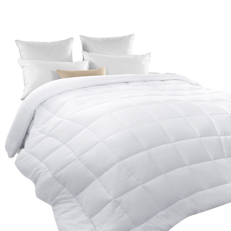 Organic Cotton Comforter with Duck Down Fill - All Sizes, RDS-Certified, Luxury Winter Bedding