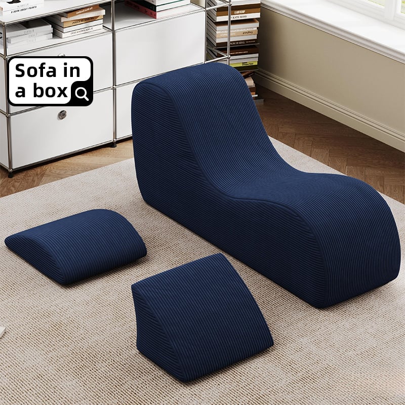 Comfy Sectional Couches Modern Blue Small Mini Modular Recliner Sectional Sofa