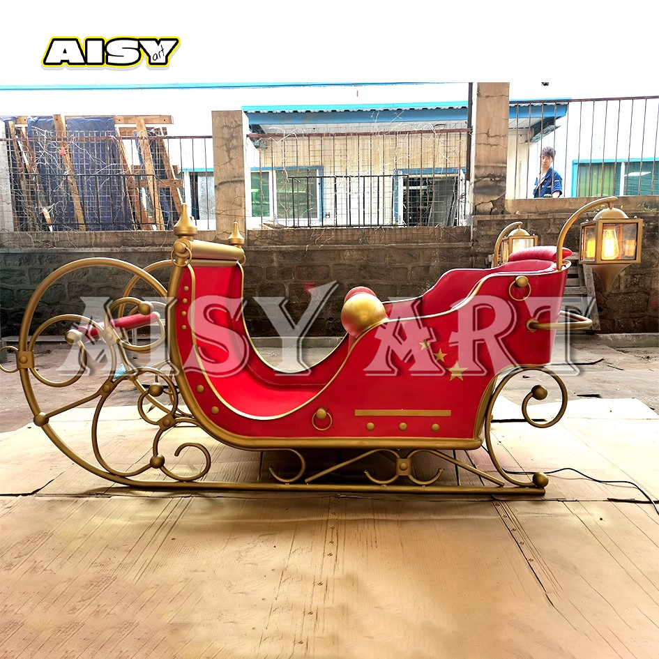 Vintage Iron Christmas Sleigh Decor