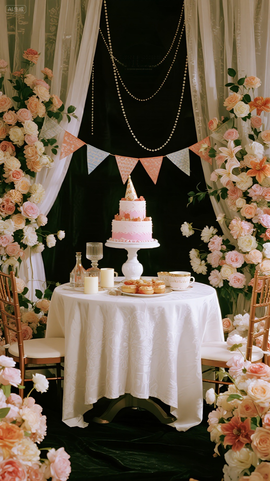 生日宴会绢花布置,全景 画面3.png