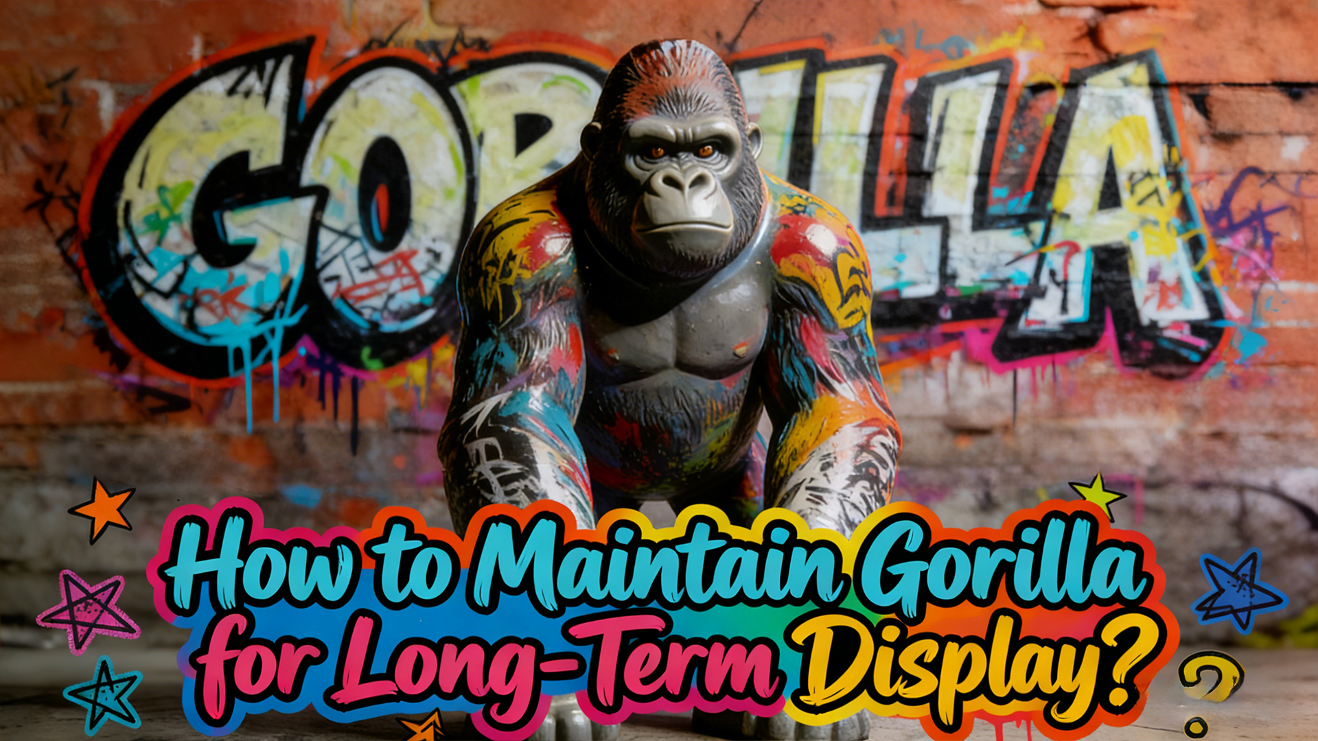 Come mantenere la scultura di gorilla per una visualizzazione a lungo termine?