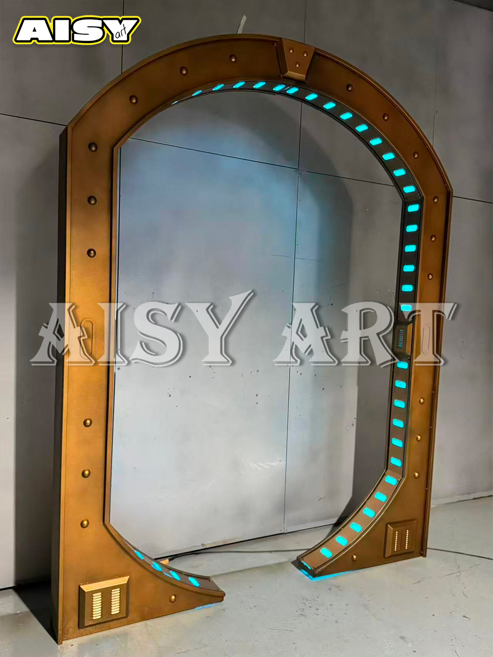 Custom Industrial Metal Archway with LED Lights