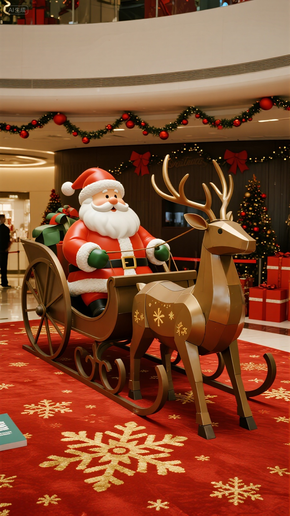 Wrought Iron Santa Sleigh
