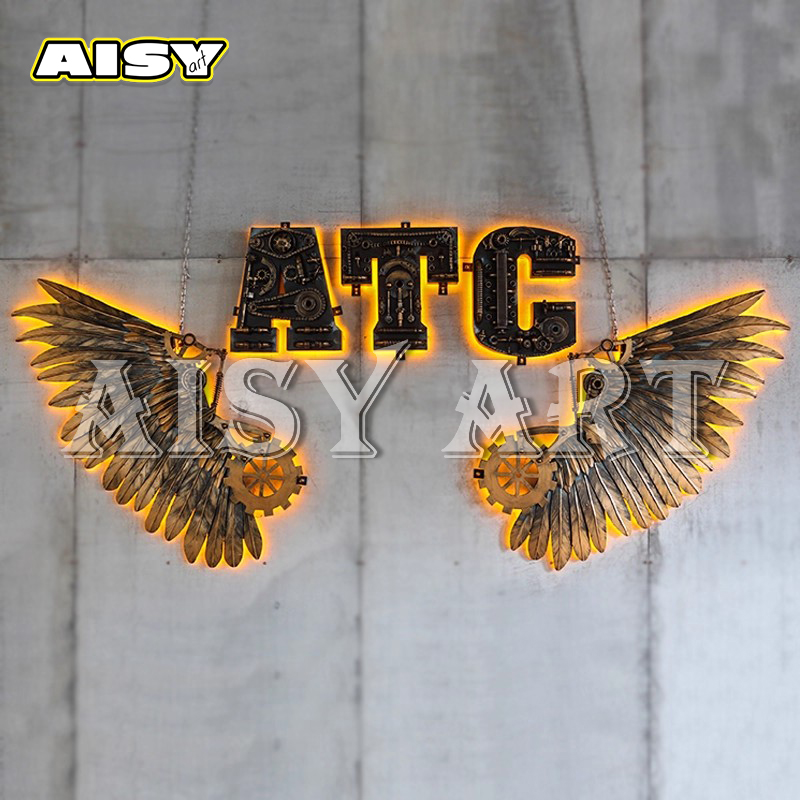  Vintage Metal Wing Wall Art