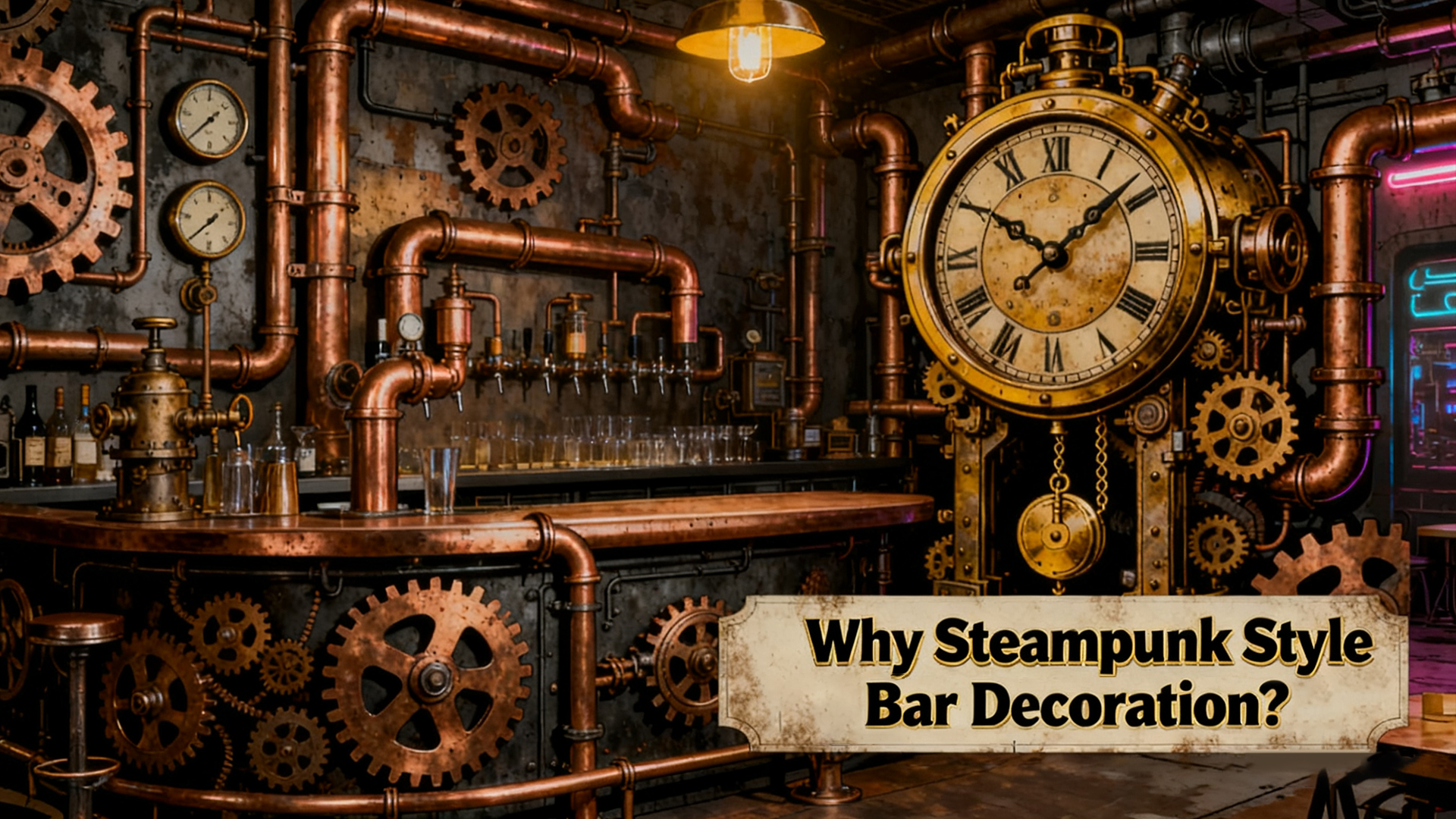 Why Steampunk Style Bar Decoration?
