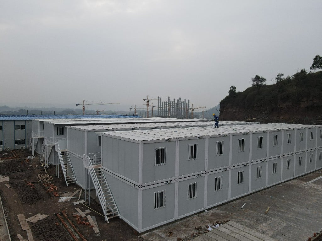 Our company's container house project in Bosnia and Herzegovina successfully completed and put into use
