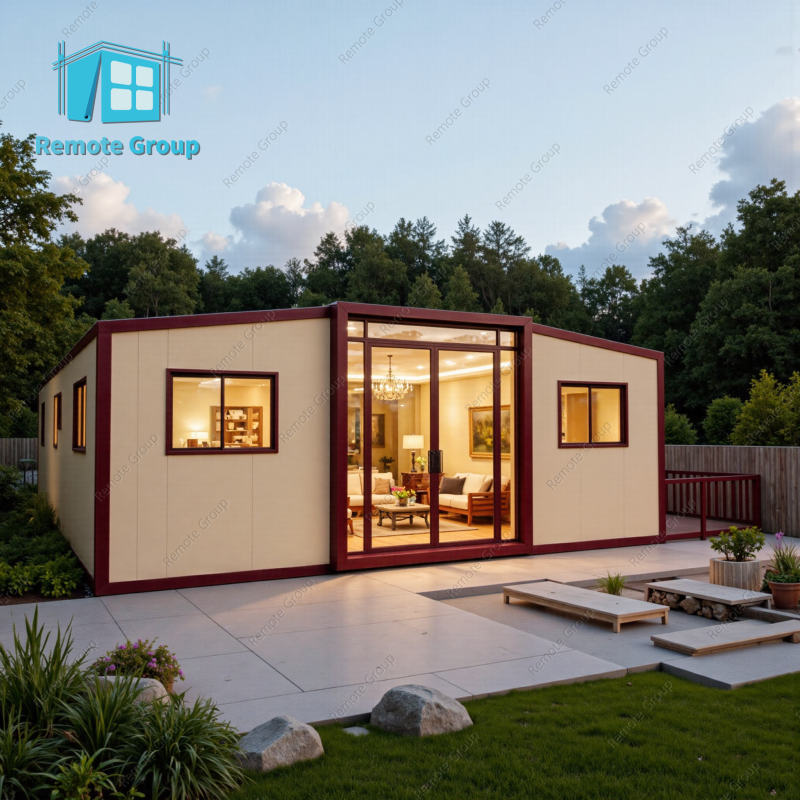 Expandable vacation bungalow 10ft 20ft 30ft folding container house modular homes