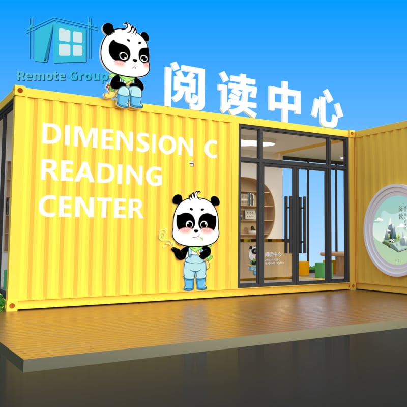 Creative design colorful personalized camping container house, suitable for small shops, reading books