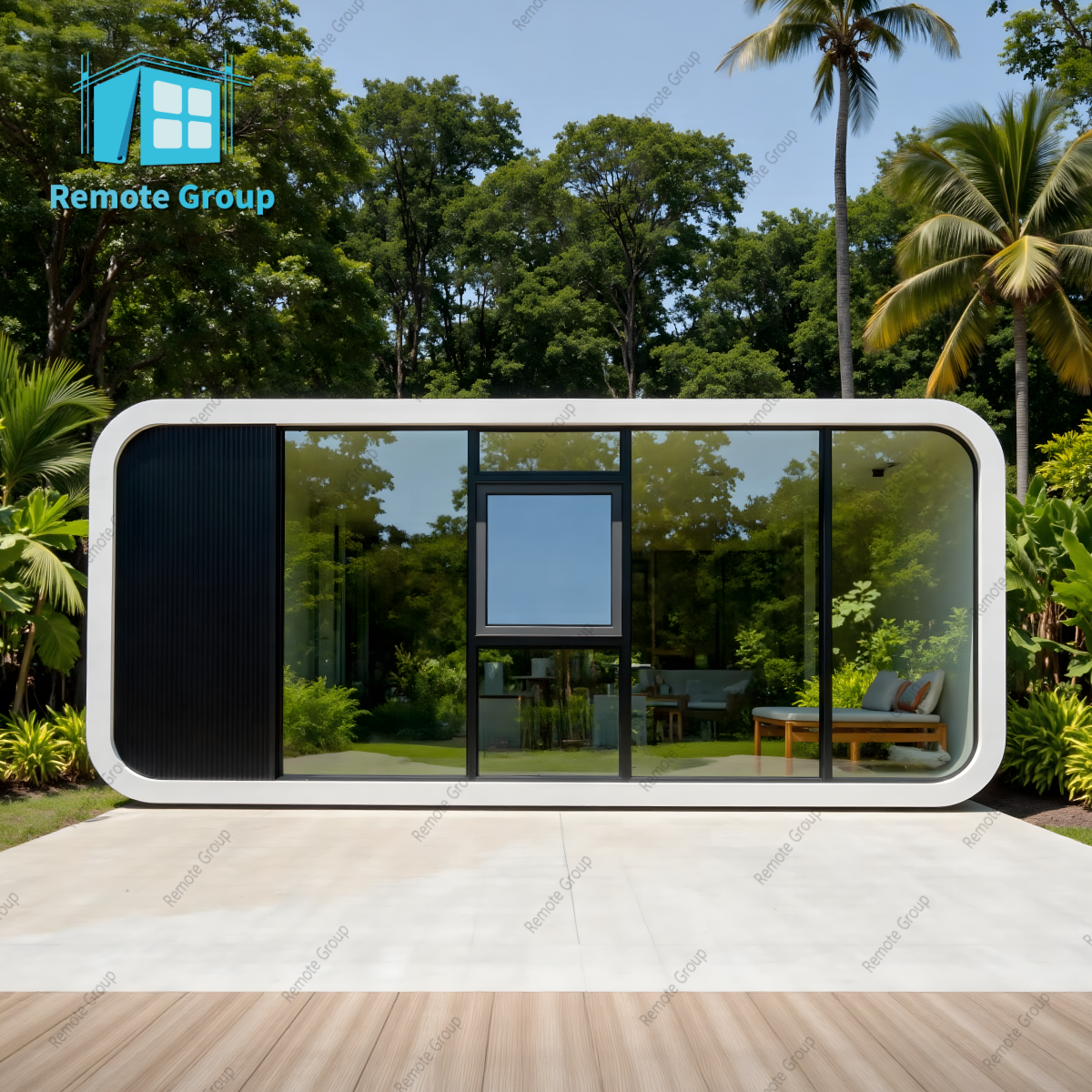 Customized Beautiful Appearance Prefab House Tiny House Mobile Office Apple Cabin