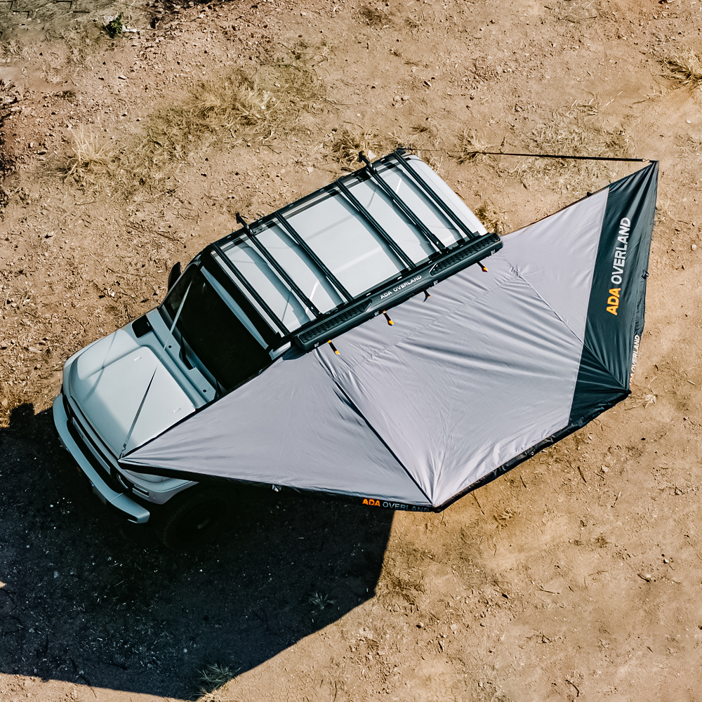 Tente d’auvent 180 degrés pour overlanding, coque en aluminium pour SUV 4x4 tout-terrain et camping extérieur