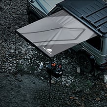 ALUMINUM SHELL SIDE AWNING details