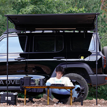 Soft shell side awning details