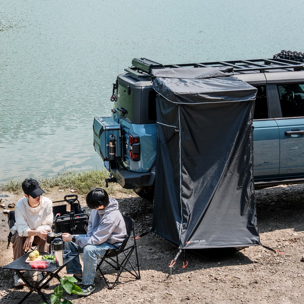 Tente de douche extérieure portable et pliable pour le camping, avec intimité