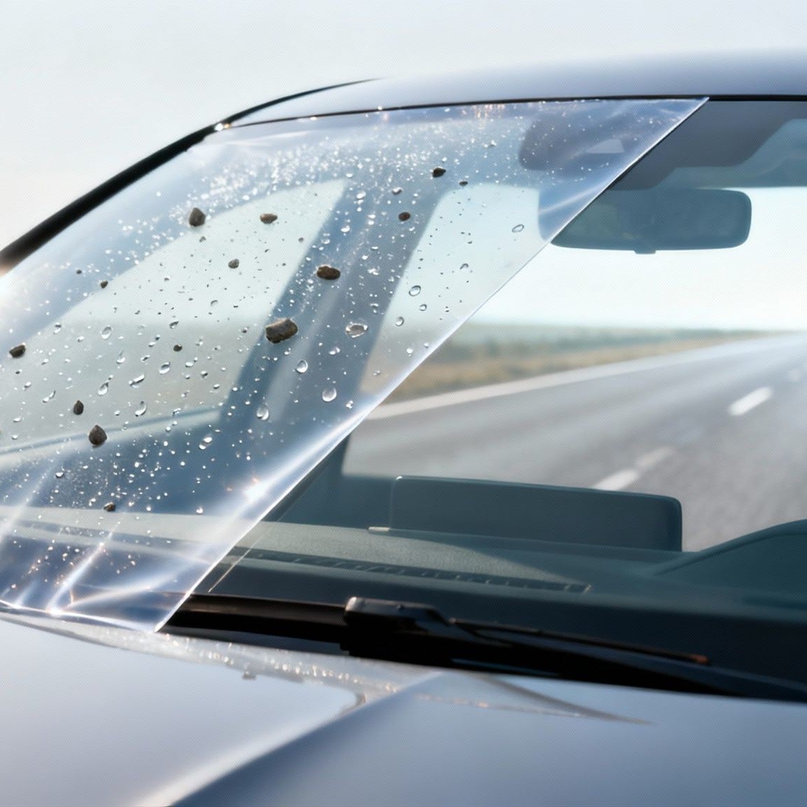 TPU skaidrioji langų plėvelė priekiniam stiklui apsaugoti ir automobilių stiklų saugai užtikrinti