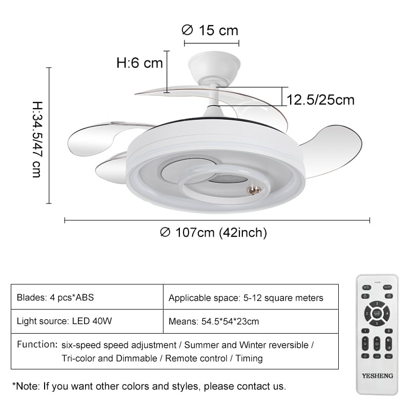 White Ceiling Fans with Lights  Chandelier Fans with Lights