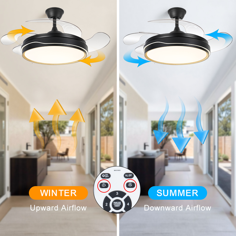 Chandelier Fan for Bedroom & Black Ceiling Fans with Lights