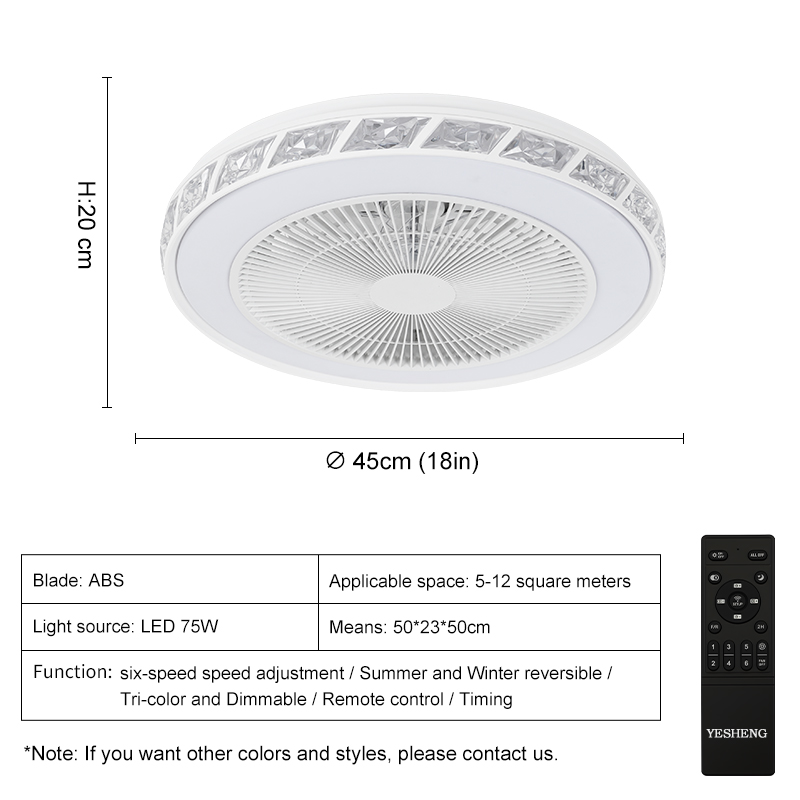 XD204 Ceiling Fan Lamp @ Export Bedroom Fan with Light