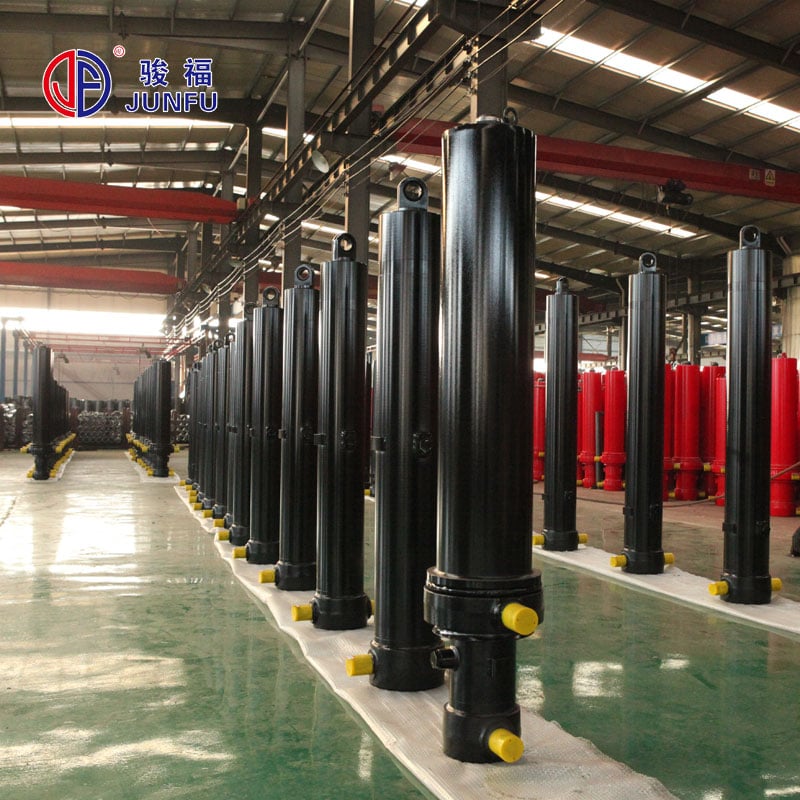 JUNFU Single Acting Telescopic Hydraulic Cylinder Dump Truck Cylinder