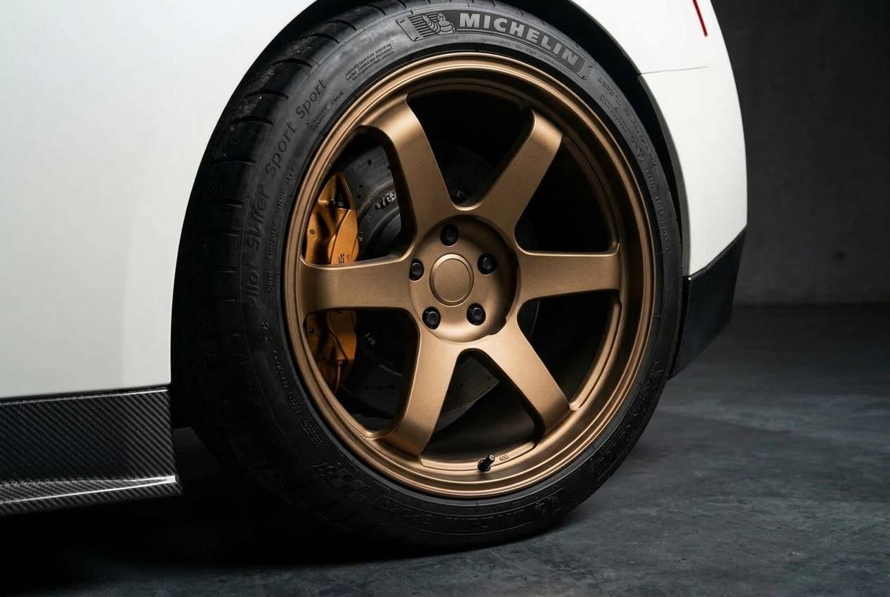 Forgexspeed TE37 Style Forged Wheels 17 18 19 20 Inch Gloss Black Deep Lip Rims 5x114.3 5x120 for BMW M3 M4, Tesla, model y Honda & Toyota