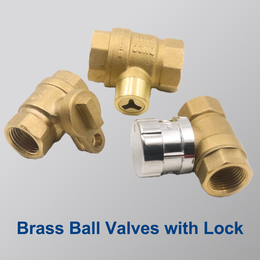 Brass ball valve with lock
