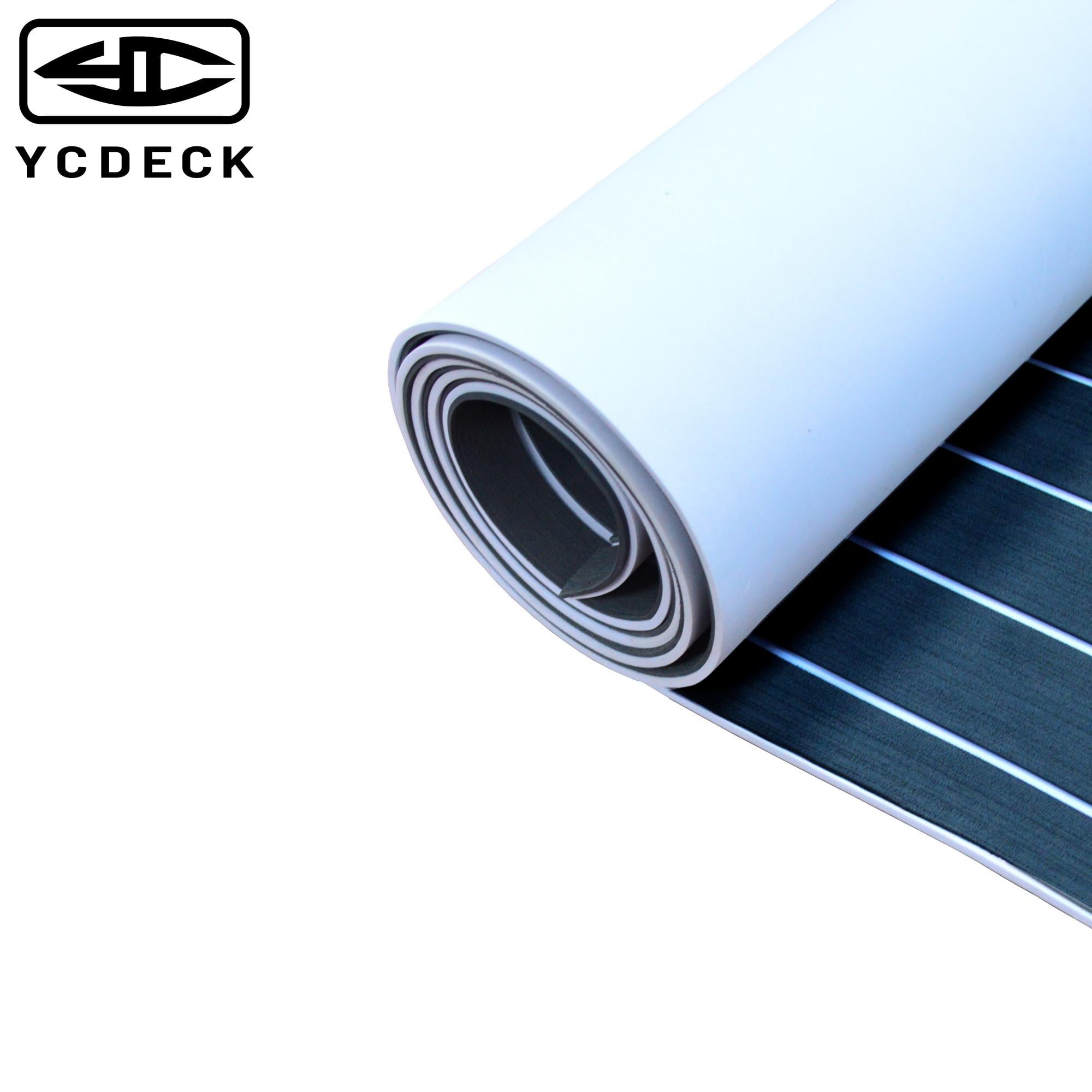 YCDECK Плита из Пеноматериала EVA для Пола Лодки, Навигационное Покрытие, Морской Коврик с Противоскользящим и Самоклеющимся Покрытием для Моторных Лодок, Домов на Колесах, Яхт, Каяков, Бассейнов, Морских Палуб