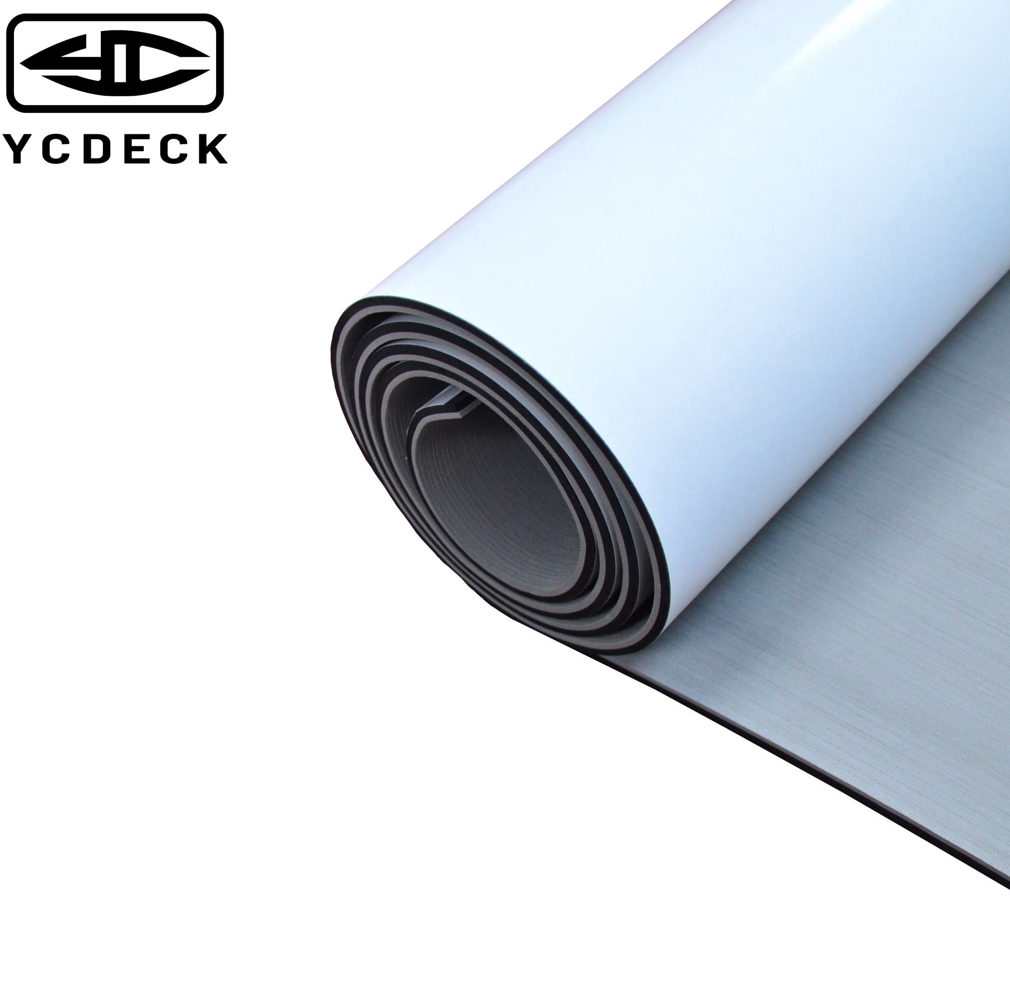 YCDECK Penselgrå Og Svart Farge EVA Foam Plat 6mm Tykk Med Sterk Self-Adhesive Ikkeskid Underlag