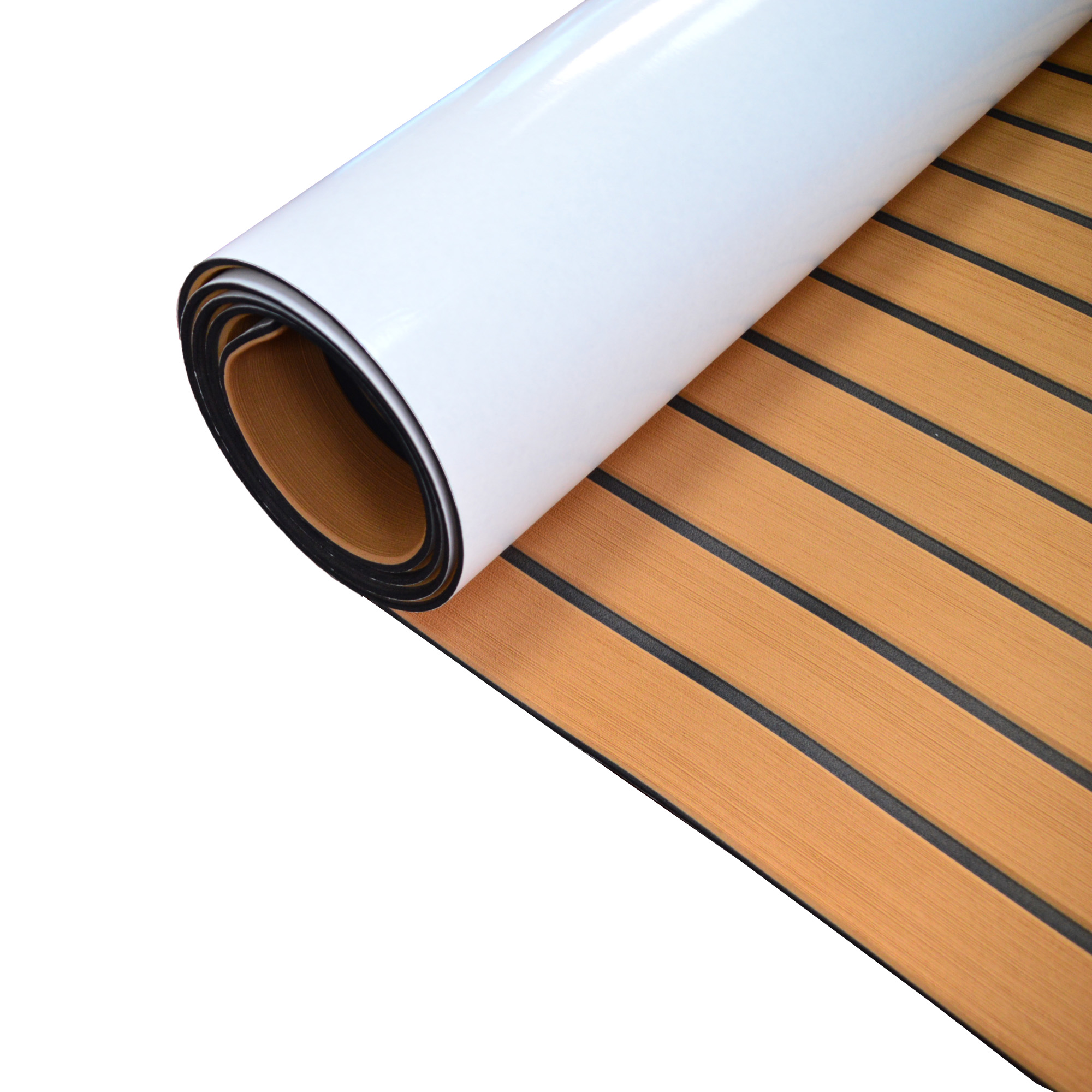 YCDECK EVA Foam Self-Adhesive CNC Machining Faux Teak Marine Boat Decking Sheet for Motorboat RV Yacht Kayak Swim Platform