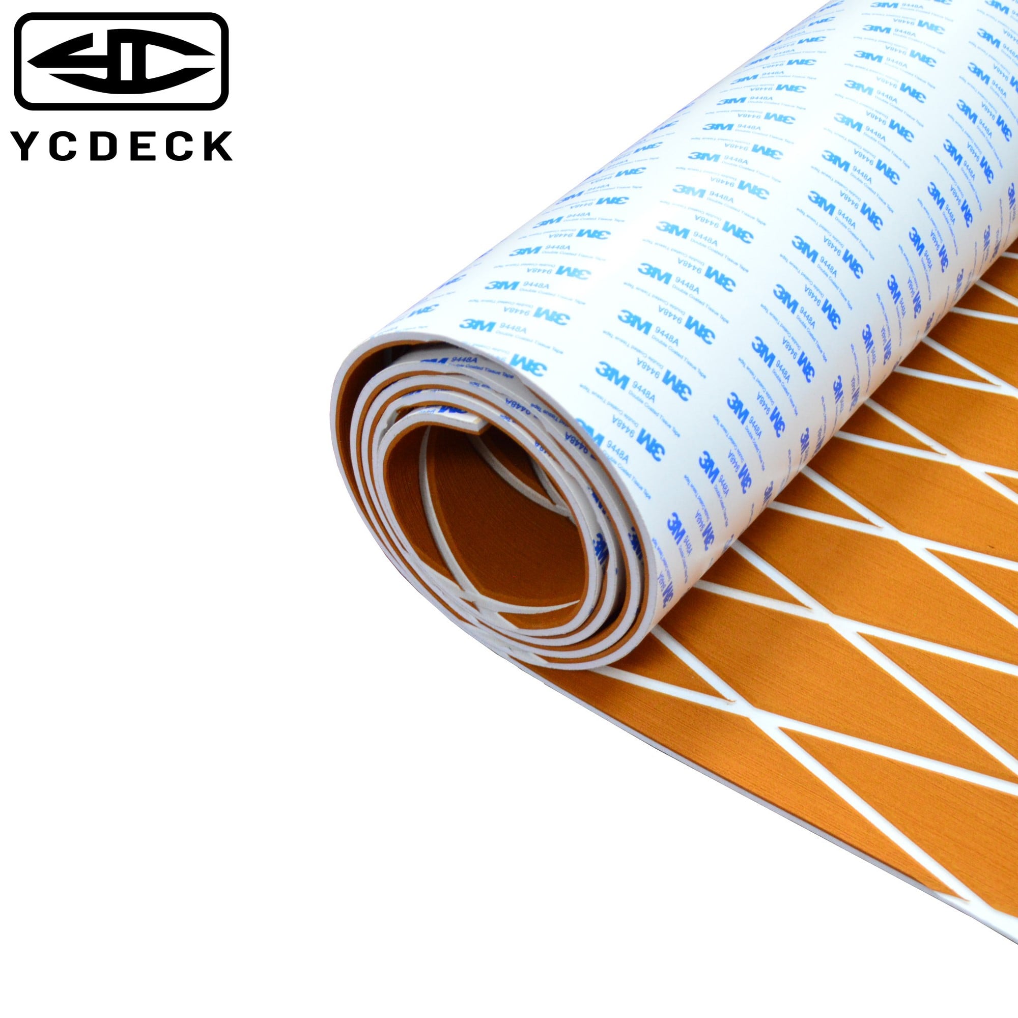 YCDECK 完璧なジョイント ダイヤモンド EVA フォームボートデッキ 6mm厚 防滑 海上フロアマット 3M強力自己接着付き