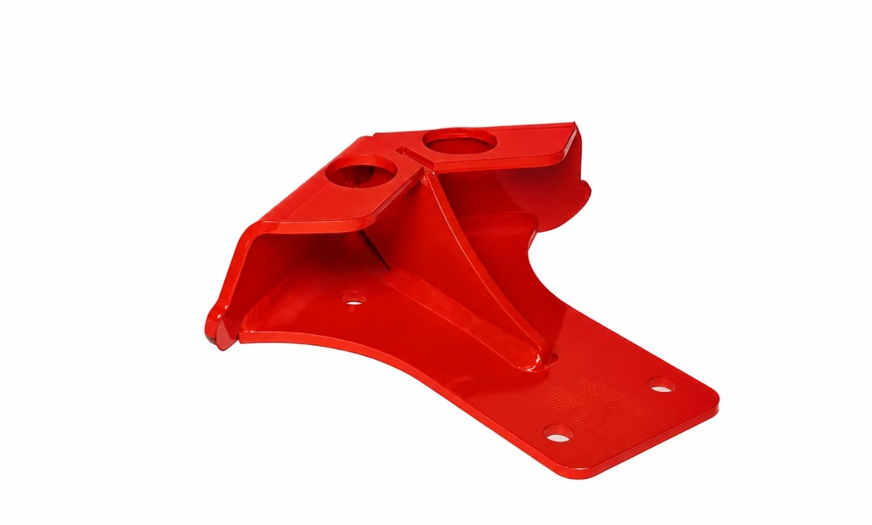 Case Study: Precision Fabrication of Heavy-Duty Red Powder-Coated Machinery Brackets